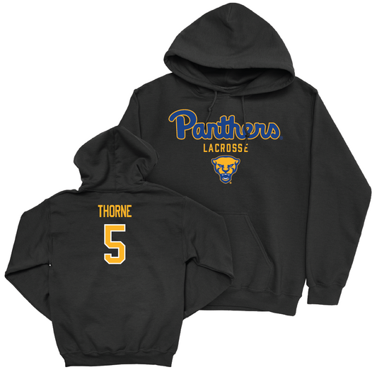 Pitt Women's Lacrosse Black Panthers Hoodie - Abby Thorne Small