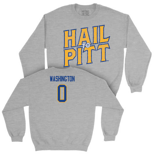 Pitt Women's Lacrosse Sport Grey H2P Crew - Ava Washington Small