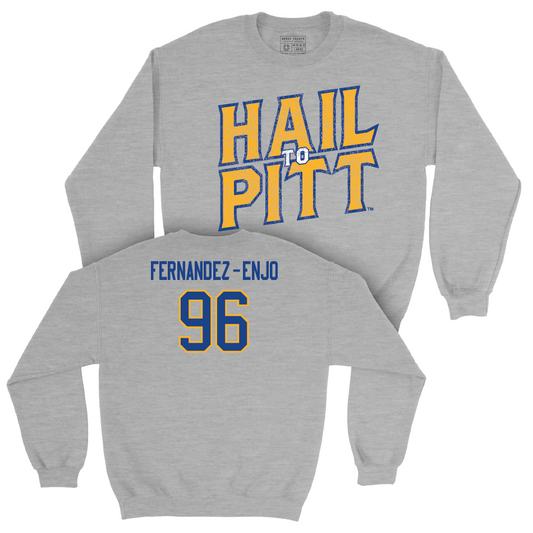 Pitt Football Sport Grey H2P Crew - Franco Fernandez-Enjo Small