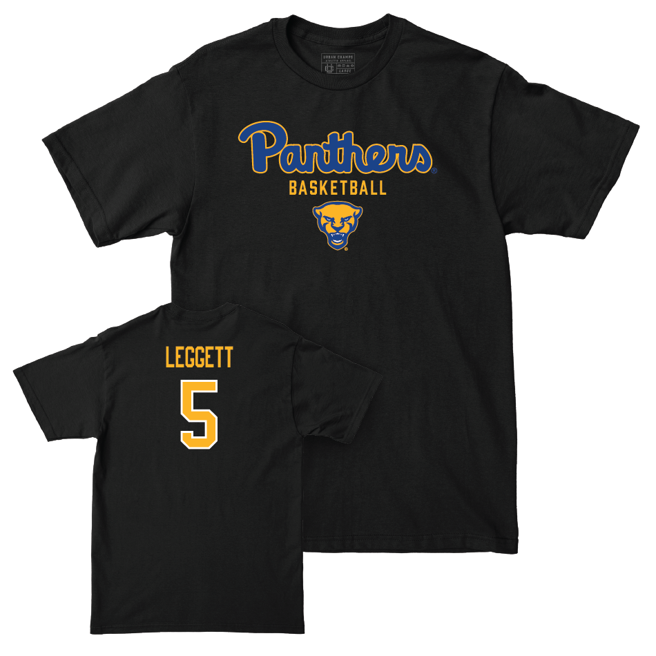 Pitt Men's Basketball Black Panthers Tee - Ishmael Leggett Small