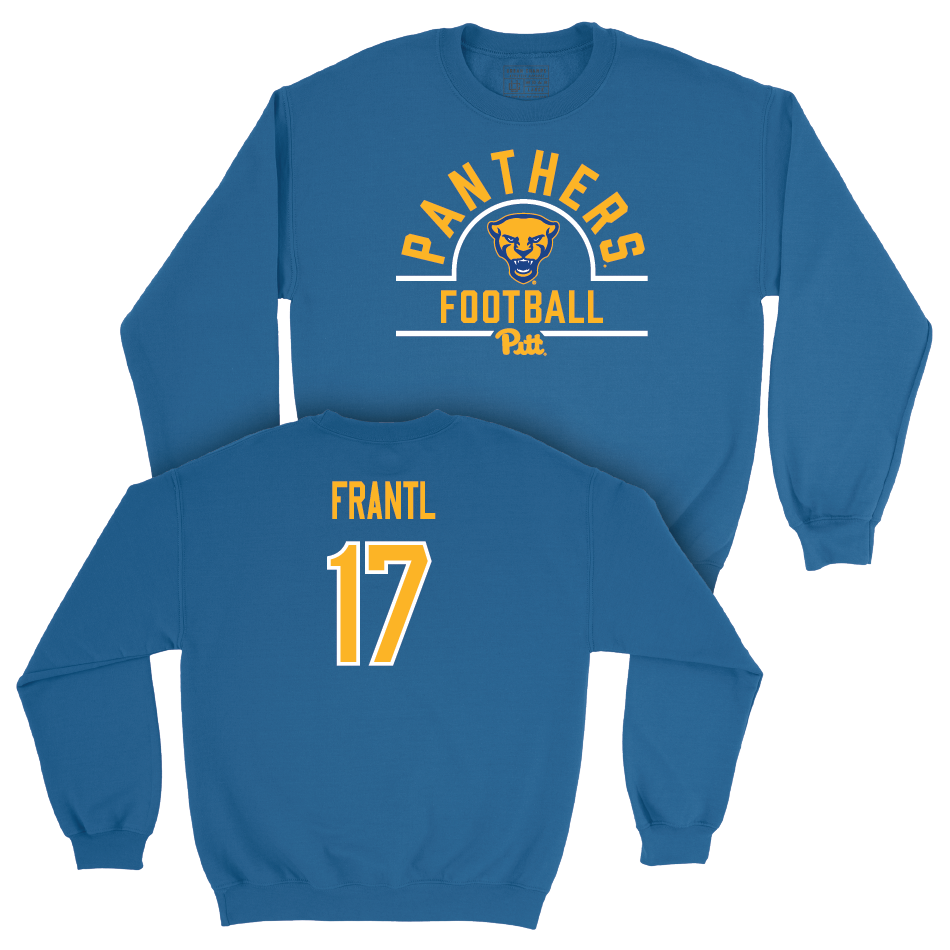 Pitt Football Blue Arch Crew - Jake Frantl Small