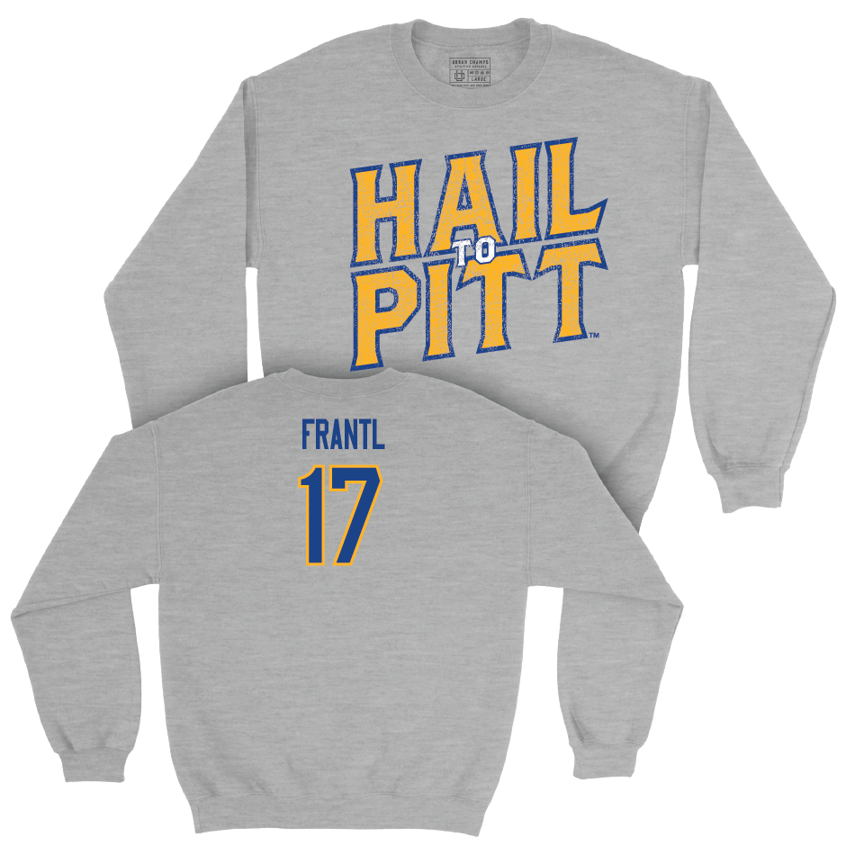 Pitt Football Sport Grey H2P Crew - Jake Frantl Small