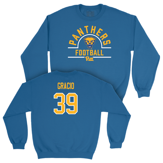 Pitt Football Blue Arch Crew - Maverick Gracio Small