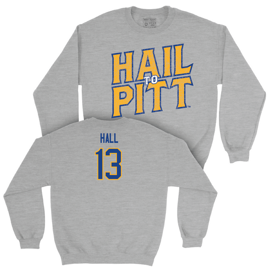 Pitt Men's Soccer Sport Grey H2P Crew - Noah Hall Small