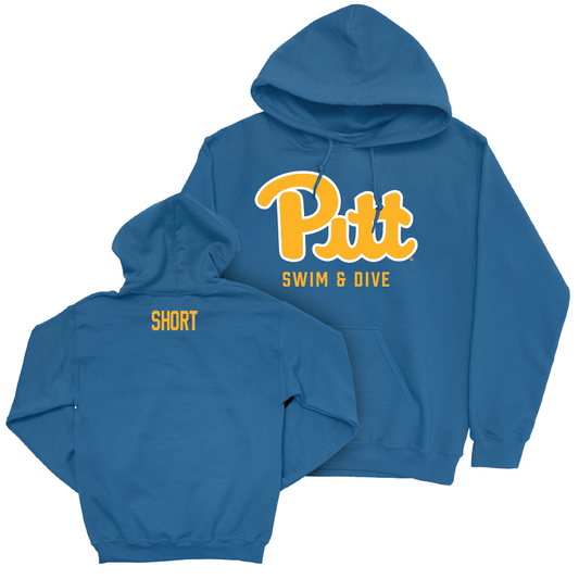 Pitt Men's Swim & Dive Blue Script Hoodie - Nikolas Short Small