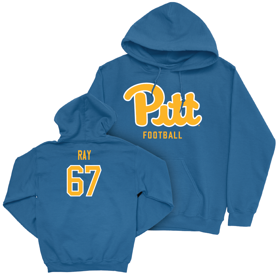 Pitt Football Blue Script Hoodie - Tai Ray Small