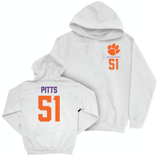 Clemson Football White Logo Hoodie  - Peyton Pitts