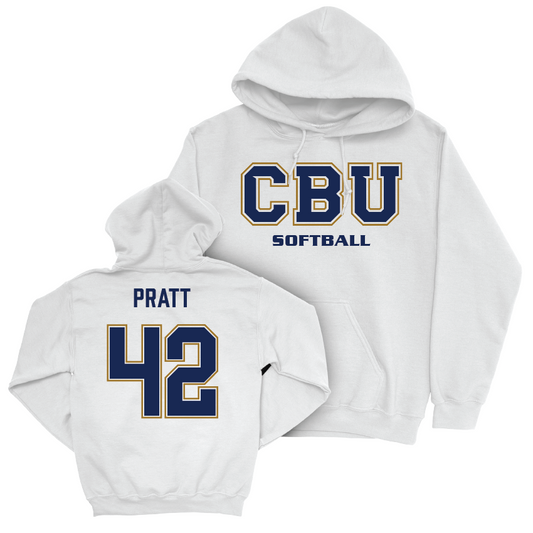 CBU Softball White Classic Hoodie   - Bobbiann Pratt