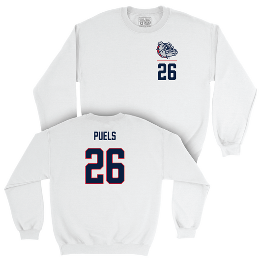 Gonzaga Women's Soccer White Logo Crew  - Kristen Puels