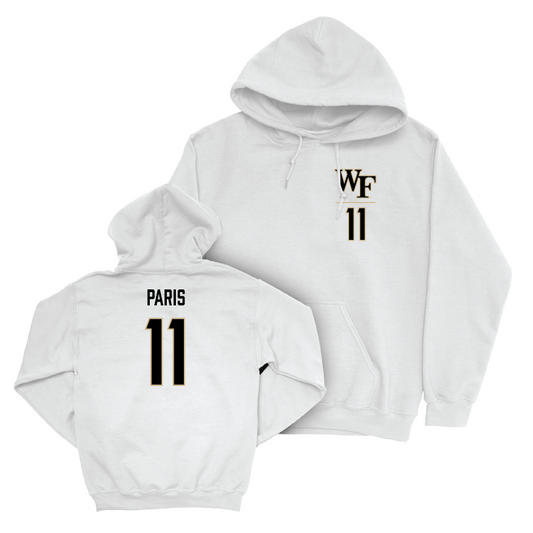 Wake Forest Men's Soccer White Logo Hoodie - Sidney Paris