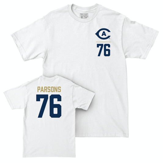 UC Davis Football White Logo Comfort Colors Tee - Jake Parsons | #76