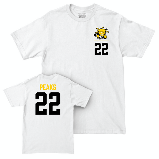 Wichita State Women's Basketball White Logo Comfort Colors Tee  - Jasmine Peaks