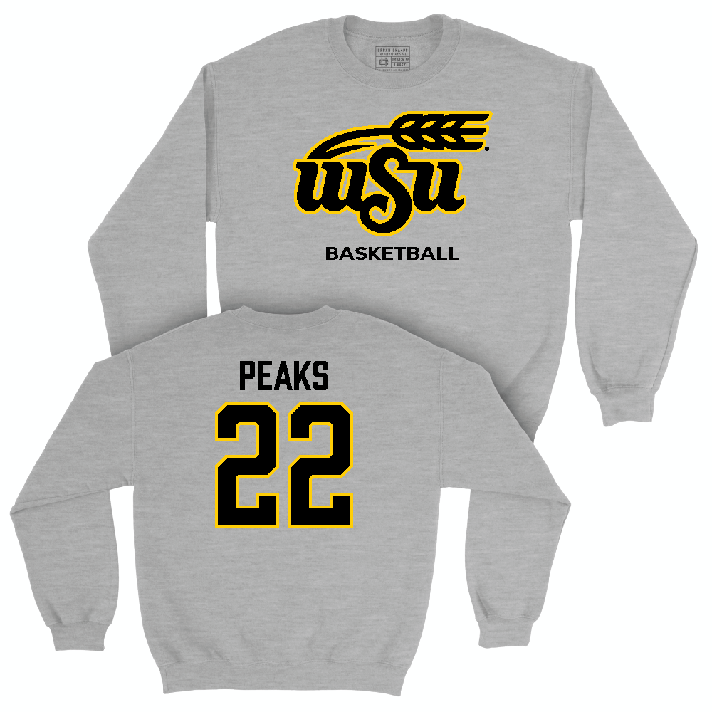 Wichita State Women's Basketball Sport Grey Stacked Crew  - Jasmine Peaks