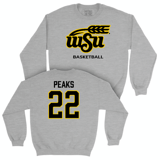 Wichita State Women's Basketball Sport Grey Stacked Crew  - Jasmine Peaks