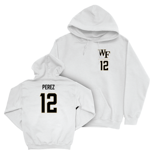 Wake Forest Men's Soccer White Logo Hoodie  - Jose Perez