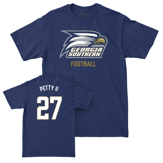 Georgia Southern Football Navy Staple Tee   - Corey Petty II