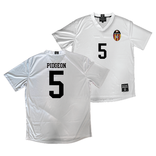 Winthrop Men's Soccer White Jersey - Samuel Pidgeon | #5