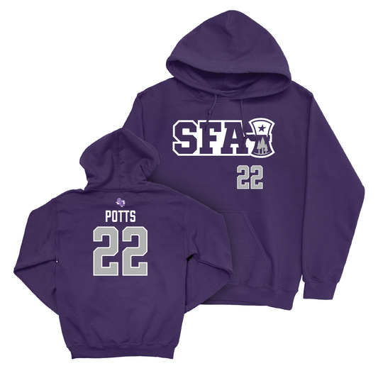 SFA Football Purple Sideline Hoodie - Xavier Potts