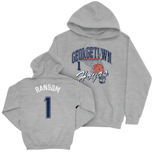 Georgetown Women's Basketball Sport Grey Hardwood Hoodie  - Kelsey Ransom