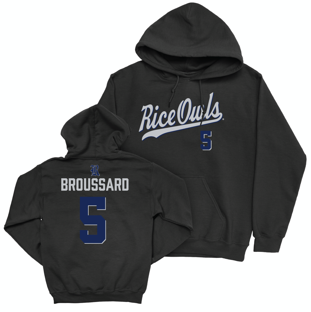 Rice Football Black Script Hoodie - Ari Broussard Small