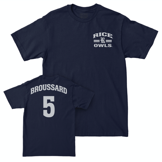 Rice Football Navy Victory Tee - Ari Broussard Small