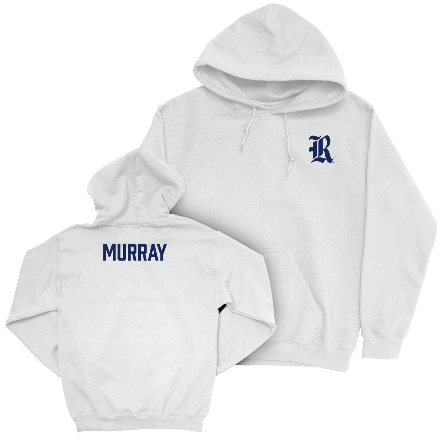 Rice Men's Track & Field White Logo Hoodie - Andrew Murray Small