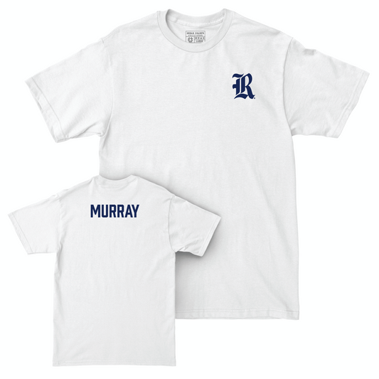 Rice Men's Track & Field White Logo Comfort Colors Tee - Andrew Murray Small