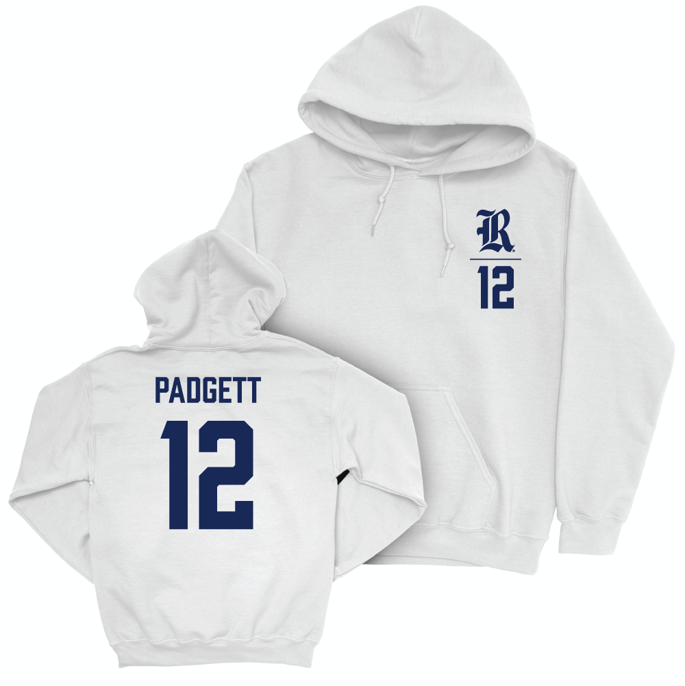 Rice Football White Logo Hoodie - AJ Padgett Small