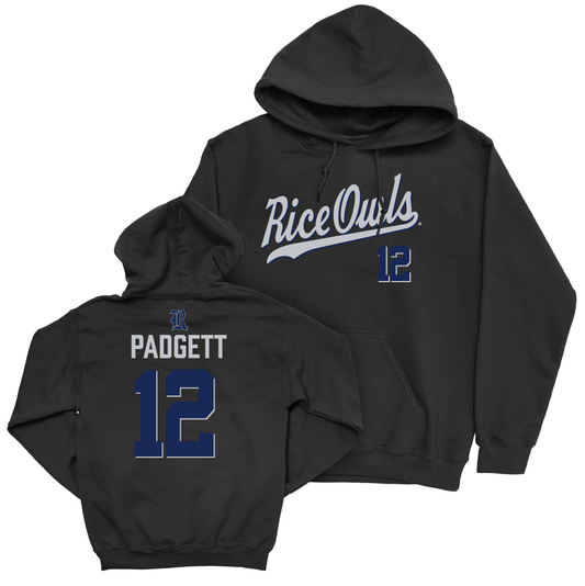 Rice Football Black Script Hoodie - AJ Padgett Small