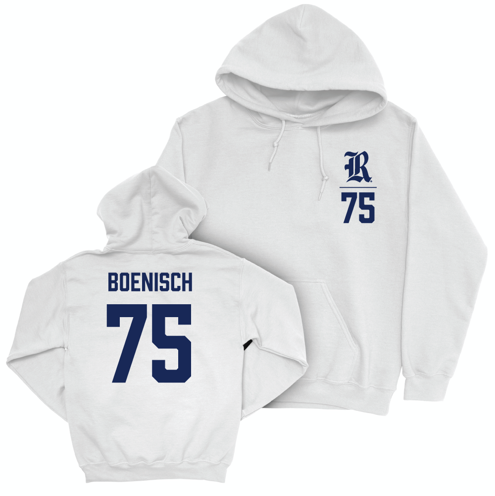 Rice Football White Logo Hoodie - Blake Boenisch Small