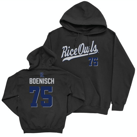 Rice Football Black Script Hoodie - Blake Boenisch Small