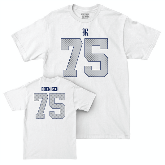 Rice Football White Blitz Comfort Colors Tee - Blake Boenisch Small