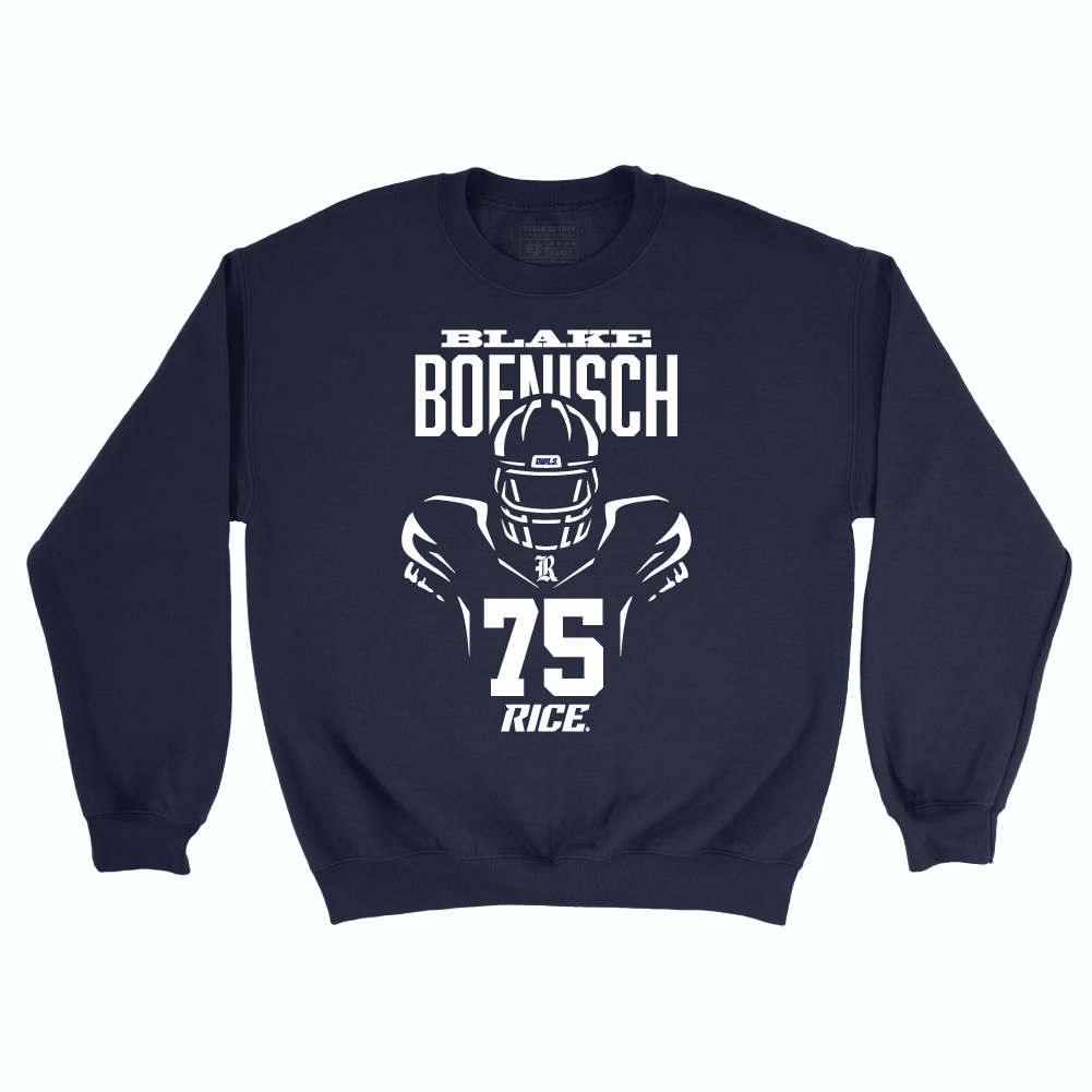 Rice Football Navy End Zone Crew - Blake Boenisch Small