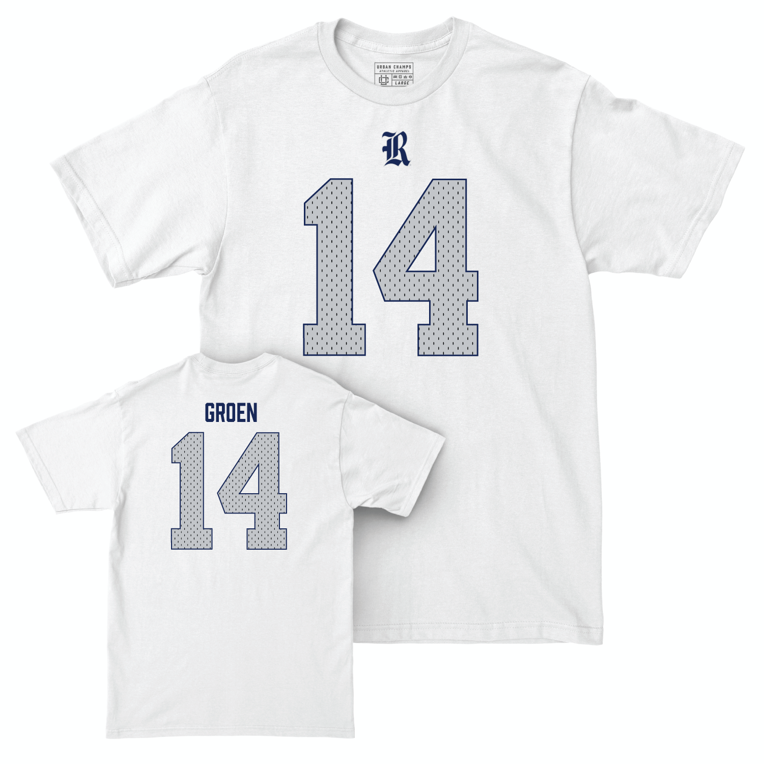 Rice Football White Blitz Comfort Colors Tee - Boden Groen Small