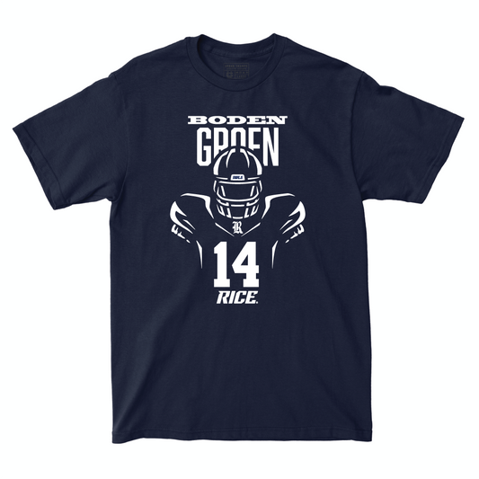 Rice Football Navy End Zone Tee - Boden Groen Small