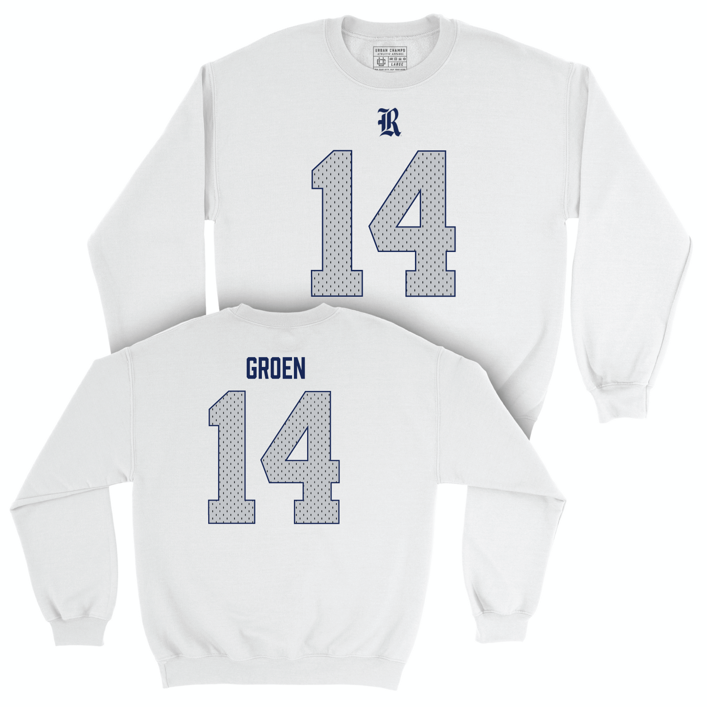 Rice Football White Blitz Crew - Boden Groen Small