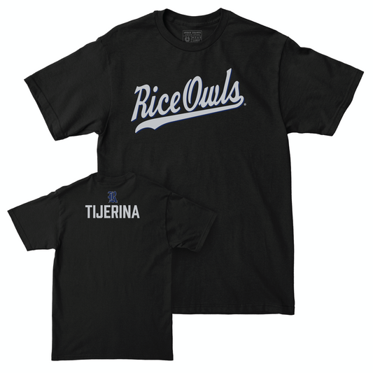 Rice Men's Track & Field Black Script Tee - Ben Tijerina Small