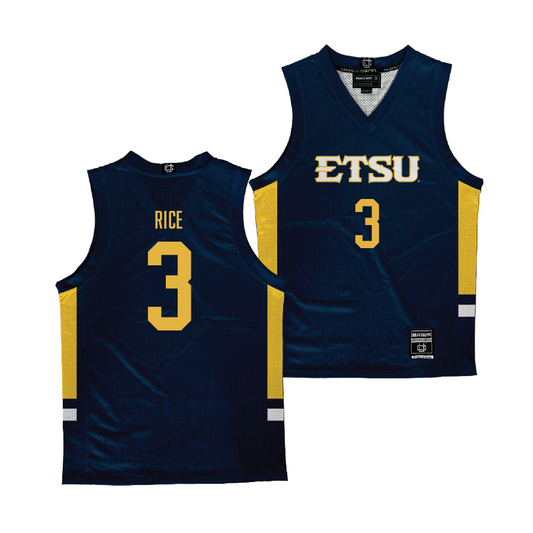 ETSU Blue Men's Basketball Jersey - Tyler Rice | #3