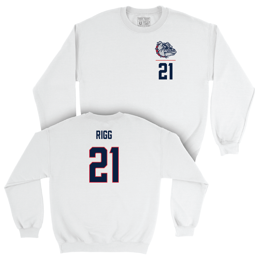 Gonzaga Women's Soccer White Logo Crew  - Katelyn Rigg