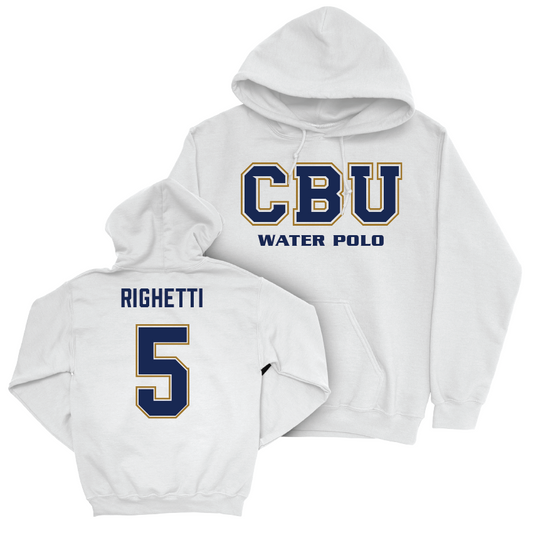 CBU Men's Water Polo White Classic Hoodie   - Alex Righetti