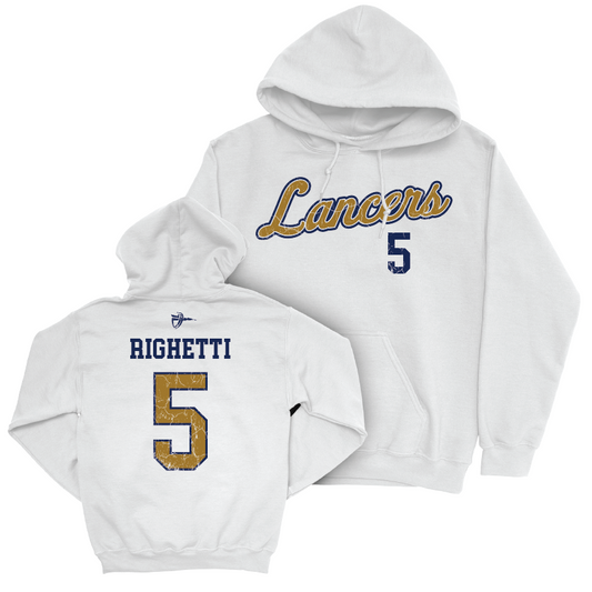 CBU Men's Water Polo White Script Hoodie   - Alex Righetti