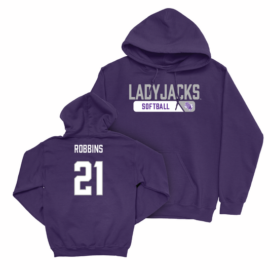 SFA Softball Purple Staple Hoodie    - Kelby Robbins