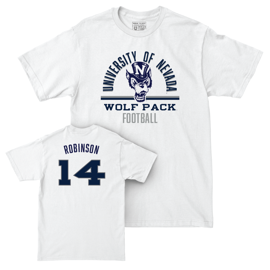 Nevada Football White Classic Comfort Colors Tee  - Gerick Robinson