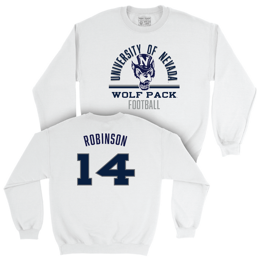 Nevada Football White Classic Crew  - Gerick Robinson