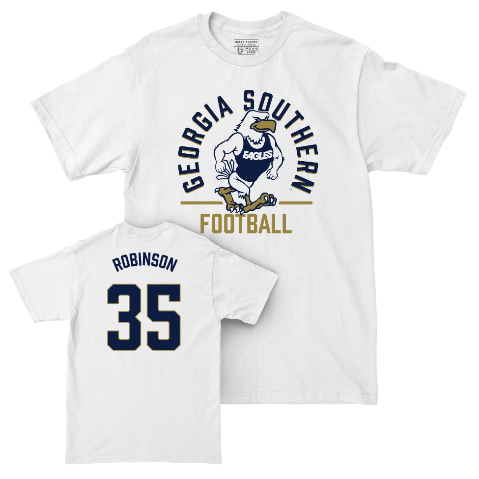 Georgia Southern Football White Classic Comfort Colors Tee  - Demarcious Robinson