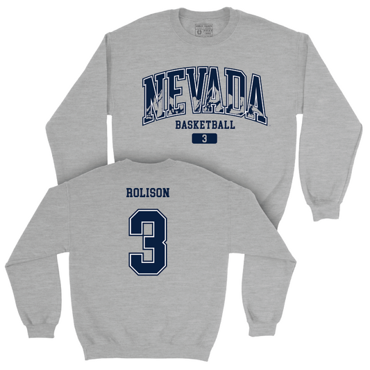 Nevada Men's Basketball Sport Grey Arch Crew  - Tyler Rolison