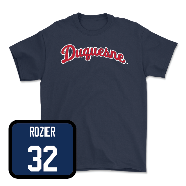 Duquesne Men's Basketball Navy Script Tee - Kareem Rozier