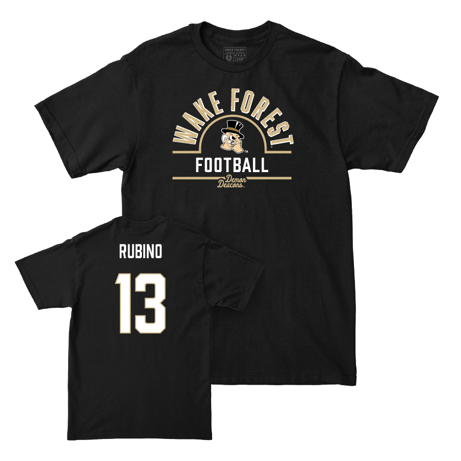 Wake Forest Football Black Arch Tee  - Nick Rubino