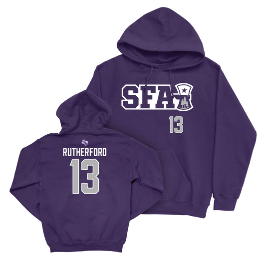 SFA Football Purple Sideline Hoodie  - Gavin Rutherford