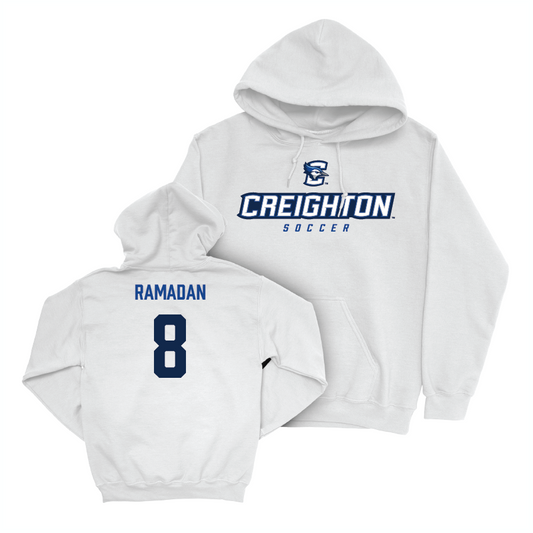 Creighton Men's Soccer White Athletic Hoodie   - Omar Ramadan